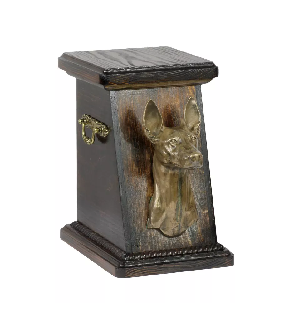 Pharaoh Hound, Kelb tal-Fenek - urn for dog ashes, elegant urn with a statue, commemorative urn with a bust of a dog by Art-Dog brand
