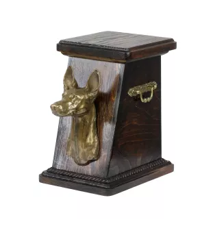 Pharaoh Hound, Kelb tal-Fenek - urn for dog ashes, elegant urn with a statue, commemorative urn with a bust of a dog by Art-Dog brand