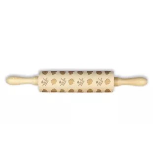 Petit Basset Griffon Vendéen - patterned rolling pin with a dog, rolling pin for dough and ceramics, a gift for a pastry chef from the Art-Dog brand