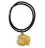 Petit basset griffon vendéen - porte-clés et collier avec chien dans une boîte, produit plaqué or de haute qualité, marque Art-Dog