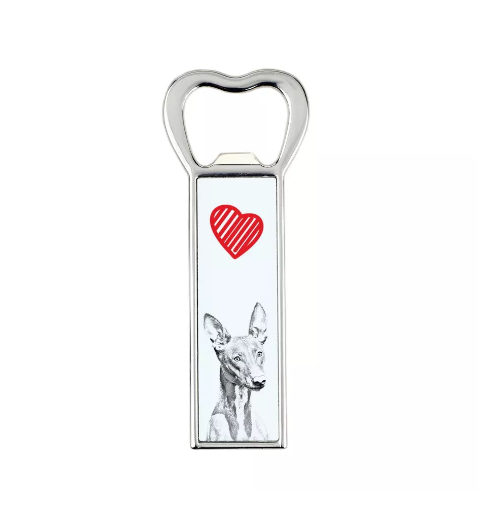 Pharaoh Hound, Kelb tal-Fenek - bottle opener with a dog, personalized fridge opener, unique gift for a man by Art-Dog brand