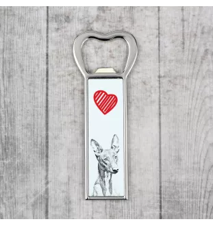 Pharaoh Hound, Kelb tal-Fenek - bottle opener with a dog, personalized fridge opener, unique gift for a man by Art-Dog brand