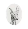 Pharaoh Hound, Kelb tal-Fenek - commemorative plaque with a photo of a dog, tombstone with a print, personalized oval plaque from the Art-Dog brand