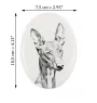 Pharaonenhund, Pharaoh Hound, Kelb tal-Fenek - Gedenktafel mit einem Foto eines Hundes, Grabplatte mit Druck, personalisierte ovale Platte der Marke Art-Dog
