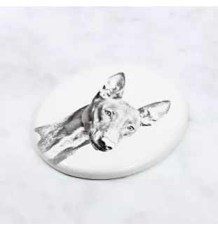 Chien du pharaon, Lévrier du pharaon - une plaque commémorative avec une photo de chien, une plaque funéraire avec une impression, une plaque ovale personnalisée de la marque Art-Dog