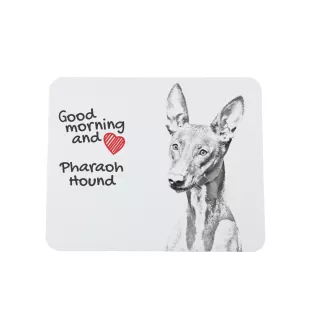 Pharaoh Hound, Kelb tal-Fenek - mouse pad with print, personalized dog-themed mouse pad, unique gadget for an office worker by Art-Dog brand