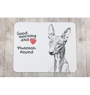 Pharaoh Hound, Kelb tal-Fenek - mouse pad with print, personalized dog-themed mouse pad, unique gadget for an office worker by Art-Dog brand