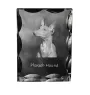 Pharaoh Hound, Kelb tal-Fenek - crystal with a picture of a dog, glass statuette with a picture, unique frame with a picture from Art-Dog brand