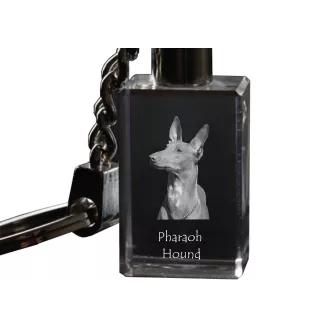 Pharaoh Hound, Kelb tal-Fenek - Crystal key ring with dog photo, illuminated key ring, unique gift by Art-Dog brand