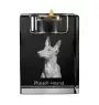 Pharaoh Hound, Kelb tal-Fenek - Candle holder with dog photo, crystal tealight holder, personalised gift by Art-Dog brand