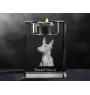 Pharaoh Hound, Kelb tal-Fenek - Candle holder with dog photo, crystal tealight holder, personalised gift by Art-Dog brand