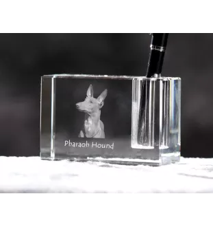 Pharaonenhund, Pharaoh Hound, Kelb tal-Fenek - Stifthalter, Kristallorganizer mit Hundefoto, einzigartige Schreibtischdekoration der Marke Art-Dog