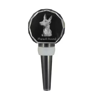 Pharaonenhund, Pharaoh Hound, Kelb tal-Fenek - Kristallflaschenverschluss, einzigartiger Weinverschluss mit Foto, personalisiertes Geschenk für Sommelier der Marke Art-Dog