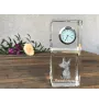 Pharaoh Hound, Kelb tal-Fenek - crystal clock with a photo, a photo of a dog in crystal, personalized desk clock by Art-Dog brand