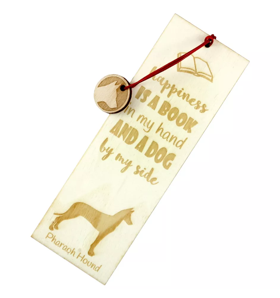 Pharaoh Hound, Kelb tal-Fenek - dog bookmark, personalized bookmark, dog gadget for Art-Dog brand readers