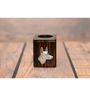 Pharaonenhund, Pharaoh Hound, Kelb tal-Fenek - Holzkerzenständer mit Hund, einzigartiges Andenken an den Verlust eines Hundes, Handwerkskunst der Marke Art-Dog