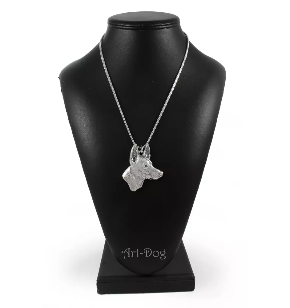 Pharaoh Hound, Kelb tal-Fenek - necklace with a dog, dog pendant on a silver chain, unique jewelry from the Art-Dog brand