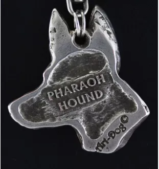 Chien du pharaon, Lévrier du pharaon - un collier avec un chien, un pendentif de chien sur une chaîne en argent, un bijou unique de la marque Art-Dog