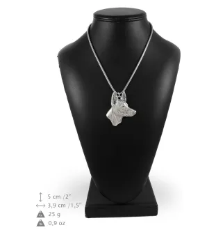 Pharaoh Hound, Kelb tal-Fenek - necklace with a dog, dog pendant on a silver chain, unique jewelry from the Art-Dog brand