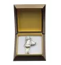 Pharaonenhund, Pharaoh Hound, Kelb tal-Fenek - Brosche mit Clip, Startnummernhalter, versilberte Anstecknadel für Hundeausstellungen der Marke Art-Dog