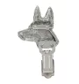Pharaonenhund, Pharaoh Hound, Kelb tal-Fenek - Brosche mit Clip, Startnummernhalter, versilberte Anstecknadel für Hundeausstellungen der Marke Art-Dog