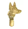 Pharaonenhund, Pharaoh Hound, Kelb tal-Fenek - Brosche mit Clip, vergoldeter Startnummernhalter, elegante Hundeaustellungsnadel der Marke Art-Dog