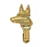 Pharaoh Hound, Kelb tal-Fenek - brooch with a clip, gold-plated holder for a race number, elegant dog show pin from Art-Dog brand