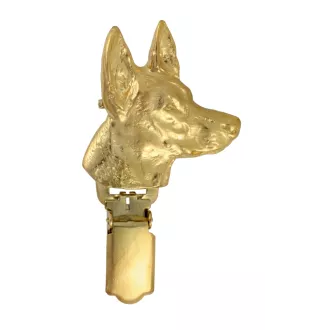 Chien du pharaon, Lévrier du pharaon - broche avec pince, support doré pour numéro de départ, cadeau pour exposition de chiens de la marque Art-Dog