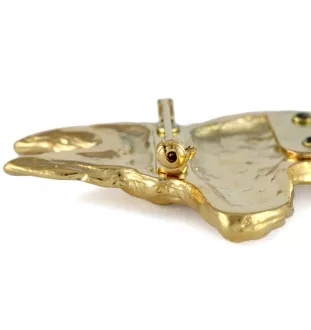 Chien du pharaon, Lévrier du pharaon - broche avec pince, support doré pour numéro de départ, cadeau pour exposition de chiens de la marque Art-Dog