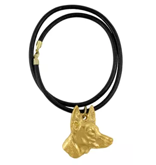 Pharaoh Hound, Kelb tal-Fenek - keychain and necklace with a dog in a box, high-quality gold-plated product, Art-Dog brand