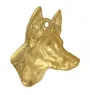 Chien du pharaon, Lévrier du pharaon - porte-clés et collier avec chien dans une boîte, produit plaqué or de haute qualité, marque Art-Dog