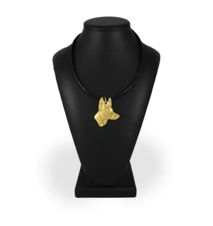 Pharaoh Hound, Kelb tal-Fenek - keychain and necklace with a dog in a box, high-quality gold-plated product, Art-Dog brand