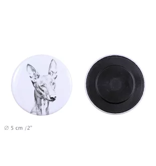 Pharaonenhund, Pharaoh Hound, Kelb tal-Fenek Magnet mit einem Hundepfotenabdruck, außergewöhnlich leicht, starker Magnet, handgefertigtes Produkt der Marke Art-Dog