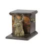 Pharaonenhund, Pharaoh Hound, Kelb tal-Fenek - Eine Urne für die Asche eines Hundes mit einer Statuette, eine elegante Urne für einen Hund, eine außergewöhnliche Urne mit dem Porträt eines Hundes von