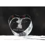 Pharaoh Hound, Kelb tal-Fenek - a photo of a dog in crystal, crystal heart, unique photo frame from the Art-Dog brand