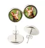 Chien du pharaon, Lévrier du pharaon - boucles d'oreilles dans une boîte, votre photo, bijoux faits à la main, produit de la marque Art-Dog.