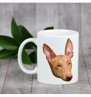 Pharaoh Hound, Kelb tal-Fenek - cup with a geometric dog image and the inscription Art-Dog