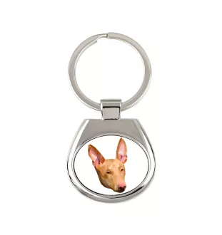 Pharaonenhund, Pharaoh Hound, Kelb tal-Fenek - geometrischer Schlüsselanhänger mit Foto und Aufschrift Art-Dog