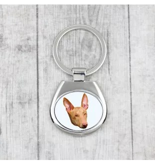 Pharaonenhund, Pharaoh Hound, Kelb tal-Fenek - geometrischer Schlüsselanhänger mit Foto und Aufschrift Art-Dog