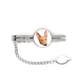 Pharaoh Hound, Kelb tal-Fenek - geometric tie clip with a picture and inscription from Art-Dog