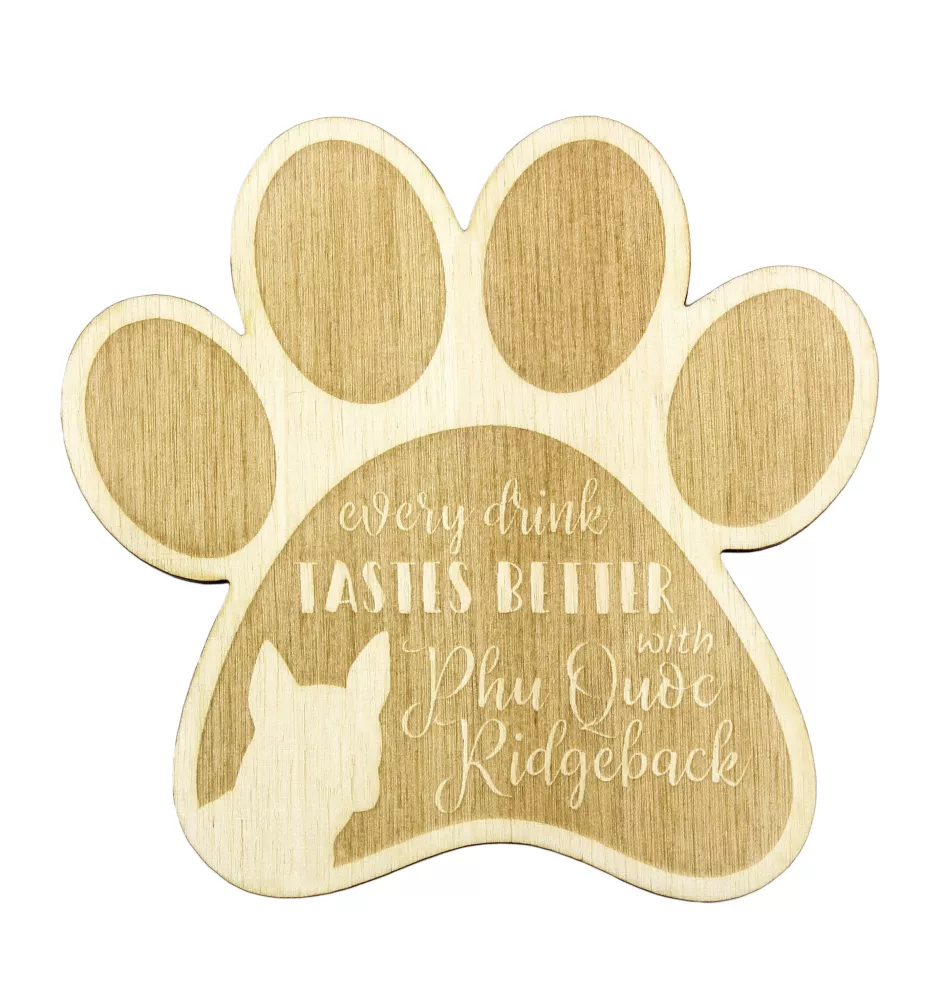 Phu Quoc Ridgeback - Tasse Untersetzer, graviert Untersetzer mit Hund, Geschenk für Hundeliebhaber von Art-Dog Marke