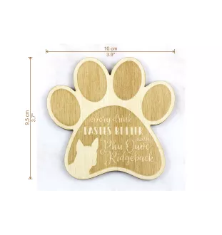 Phu Quoc Ridgeback - Mug coaster, engraved coaster with dog, gift for dog lover by Art-Dog brand