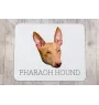 Pharaoh Hound, Kelb tal-Fenek - geometric mouse pad with a picture and text by Art-Dog