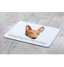 Pharaoh Hound, Kelb tal-Fenek - geometric mouse pad with a picture and text by Art-Dog