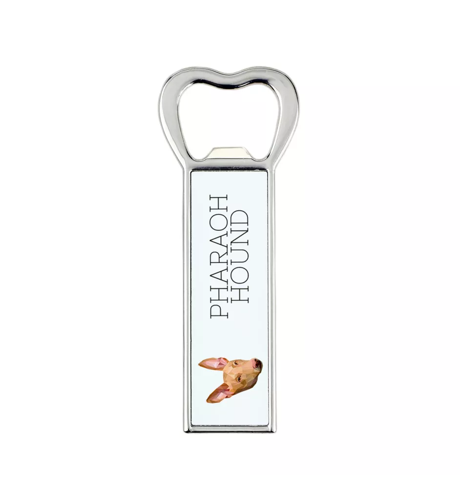 Pharaoh Hound, Kelb tal-Fenek - bottle opener with a picture and inscription for beer by Art-Dog