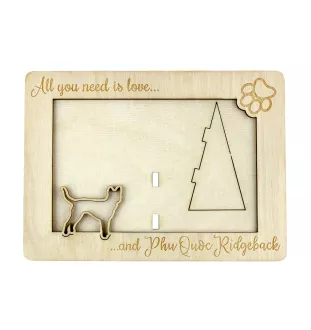 Phu Quoc Ridgeback - Cadre photo, cadre en bois gravé, un joli gadget pour l'amoureux des chiens par Art-Dog