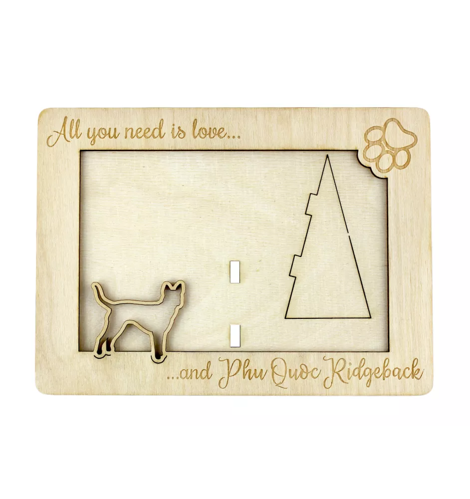 Phu Quoc Ridgeback - Cadre photo, cadre en bois gravé, un joli gadget pour l'amoureux des chiens par Art-Dog