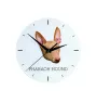 Pharaonenhund, Pharaoh Hound, Kelb tal-Fenek - geometrische Wanduhr mit Bild und Aufschrift der Marke Art-Dog