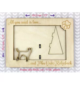 Phu Quoc Ridgeback - Photo frame, engraved wooden frame, a lovely gadget for the dog lover by Art-Dog
