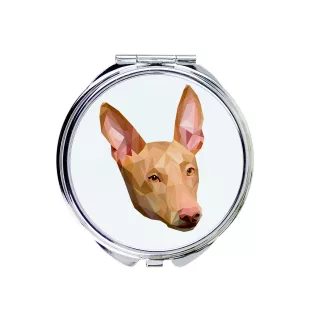 Pharaonenhund, Pharaoh Hound, Kelb tal-Fenek - Spiegel mit Foto und geometrischem Aufdruck der Marke Art-Dog